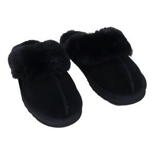Style Co Rosiee Cozy Clog Slippers Black Women's 8M